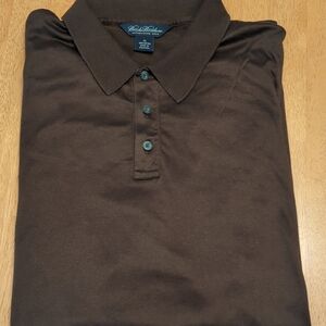 Brooks Brothers polo shirt, short sleeves, size XL, brown